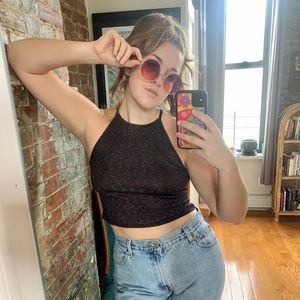 Multi Color Sparkle crop top